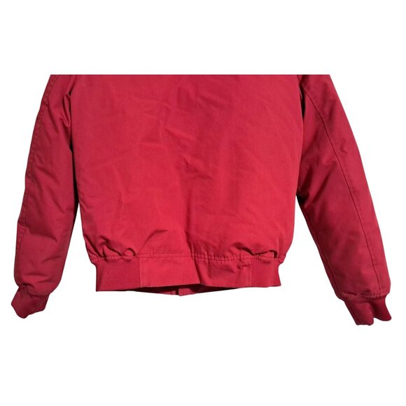 Tommy Hilfiger Mens Red Hooded Bomber Jacket Size S Quilted Insulated Water-Resi - Picture 13 of 16